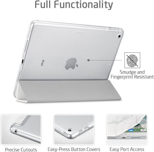 ESR Smart Case Marble Flip Cover Albă (iPad Air 2019 / iPad Pro 2017 10.5")