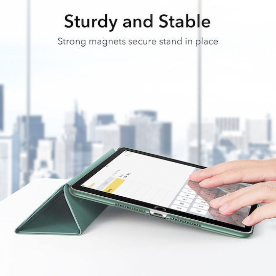 ESR Set Ascend + Tempered Glass Flip Cover Cactus Green (iPad Air 2020/2022)