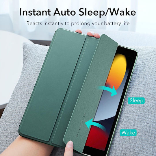 ESR Set Ascend + Tempered Glass Flip Cover Cactus Green (iPad Air 2020/2022)