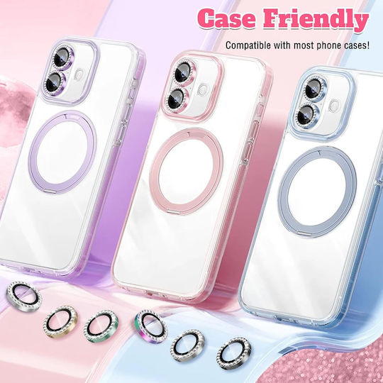 Orso Lens Camera Tempered Glass Cyan Diamonds Iphone 17 16 16 Plus