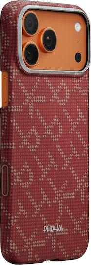 Pitaka Case Iphone 17 Pro Max Ultra-slim Pitatap Monogram-gold/red