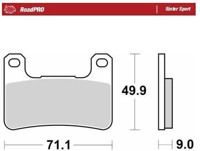 Moto-master Metallic Motorcycle Brake Pads 406305 1 Set 1 Caliper