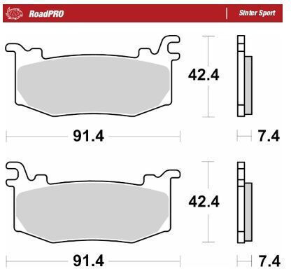 Moto-master Metallic Motorcycle Brake Pads 416905 1 Set 1 Caliper