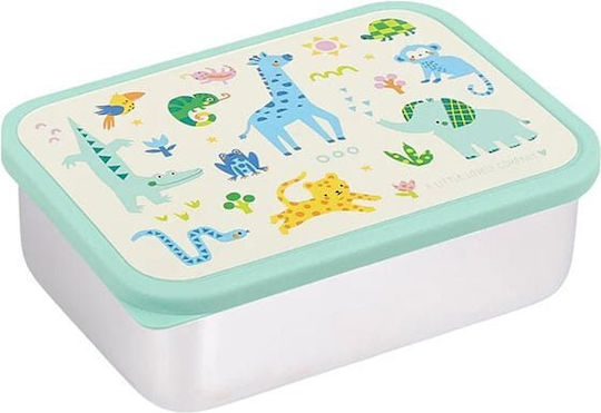 A Little Lovely Company Stainless Steel Kids Food Container 0.9lt Grey