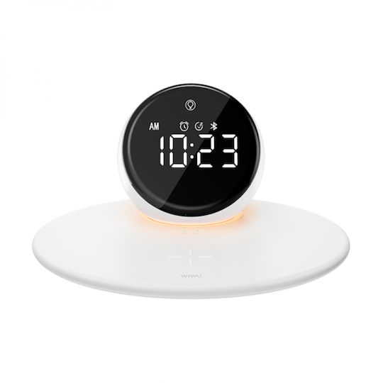 Wiwu Ασύρματος Φορτιστής (Qi Pad) 15W Λευκός (W017)