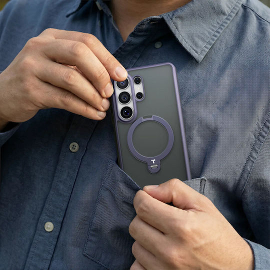Torras Ostand Spin Series Silicone Back Cover 0.8mm Purple Galaxy S26 Ultra