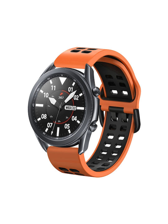 Huawei Watch Gt Runner Двоен ред силиконов оранжев черен