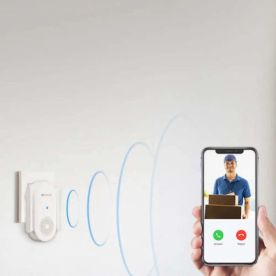 Ezviz Безжично Wi-Fi Домофонно Пощенско Звънче Бяло