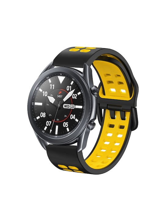 Huawei Watch GT Runner Dublu Rând din Silicon Negru Galben