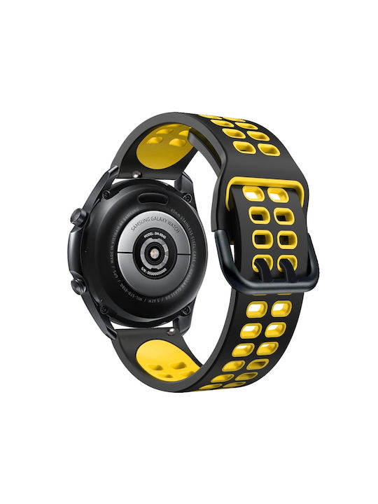 Huawei Watch GT Runner Dublu Rând din Silicon Negru Galben