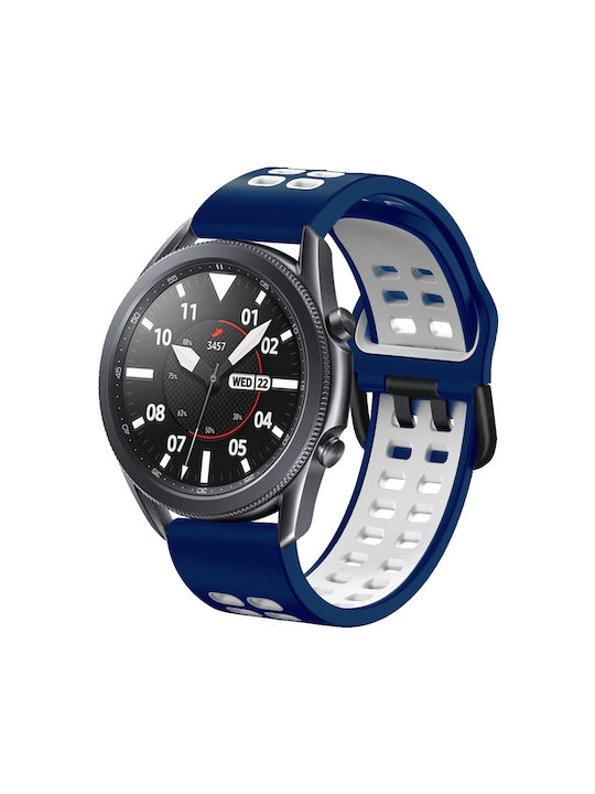 Huawei Watch GT Runner Двуредов силиконов син бял