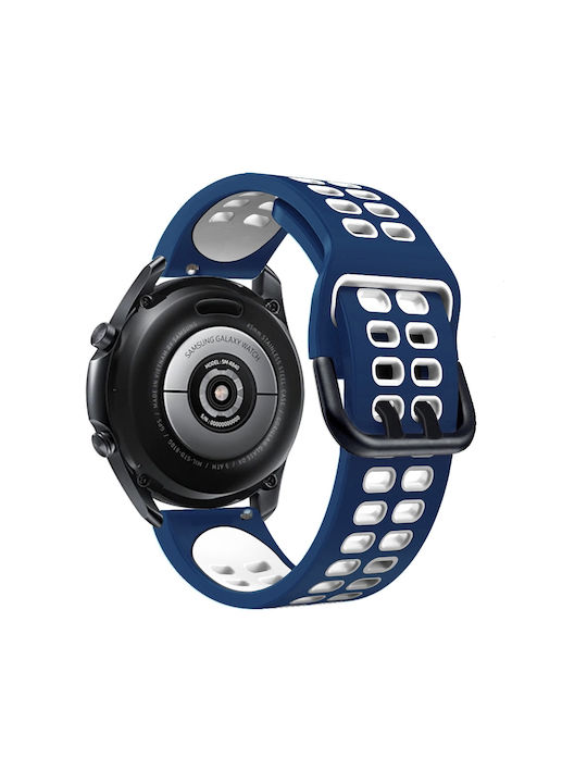 Huawei Watch GT Runner Двуредов силиконов син бял