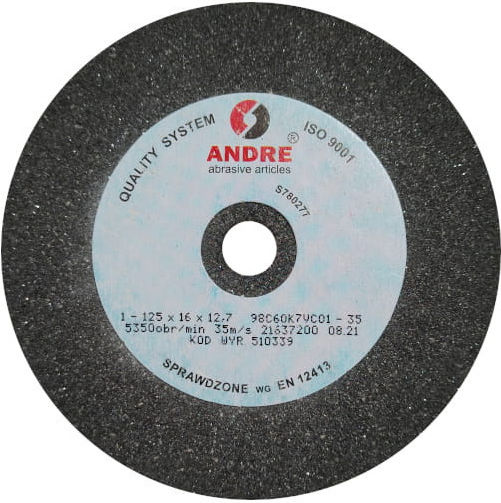 Andre Flat Grinding Wheel 125mm X 20mm X 20mm 98c60k7vc01-35 Black Type 1