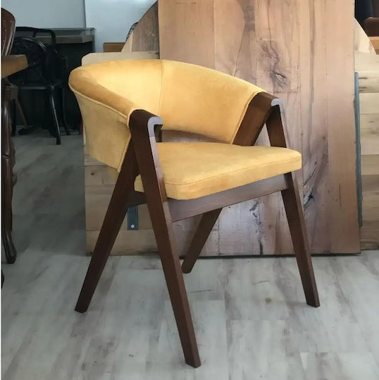 Scaun Sala De Mese Din Lemn Galben