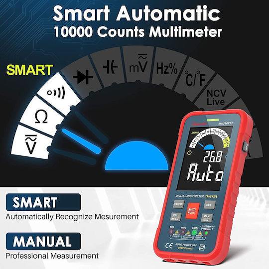 Astroai Multimetru Digital Astroai Mus10krd 10000 Numărători Smart Auto Trms Auto-gama Ecran Color Măsurare Continuitate Temperatură Husă Transport