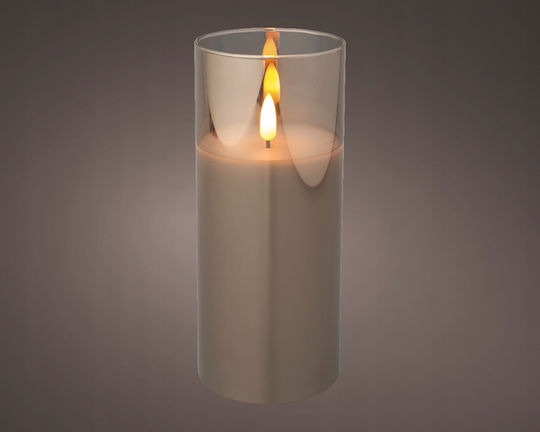 Kaemingk Διακοσμητικό Φωτιστικό LED Κερί 7.5x7.5x17.5εκ.
