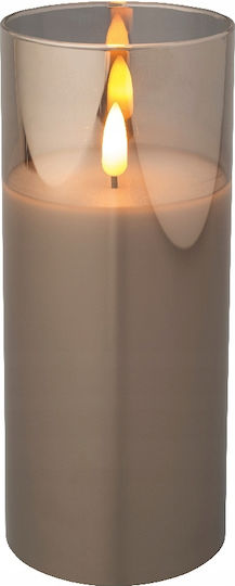 Kaemingk Διακοσμητικό Φωτιστικό LED Κερί 7.5x7.5x17.5εκ.