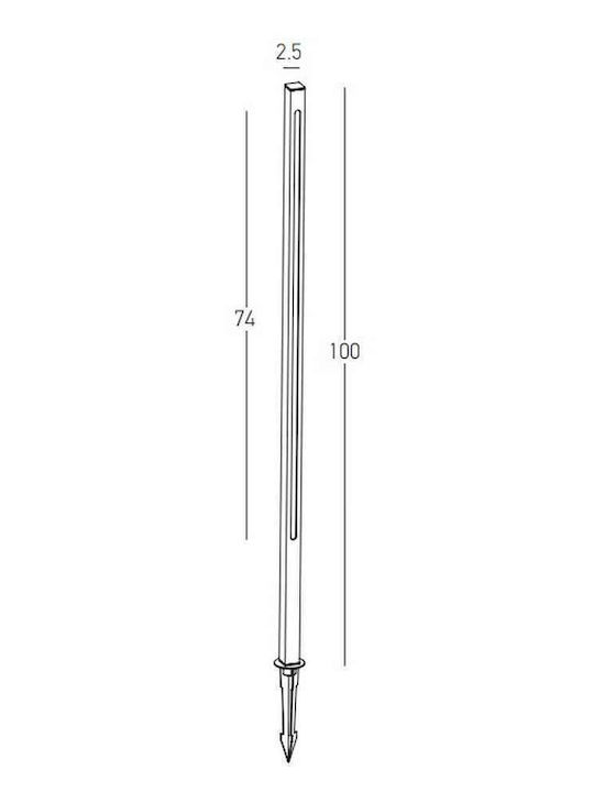 Zambelis Lights Στεγανό Φωτιστικό Led Καρφωτό Θερμό Λευκό E280