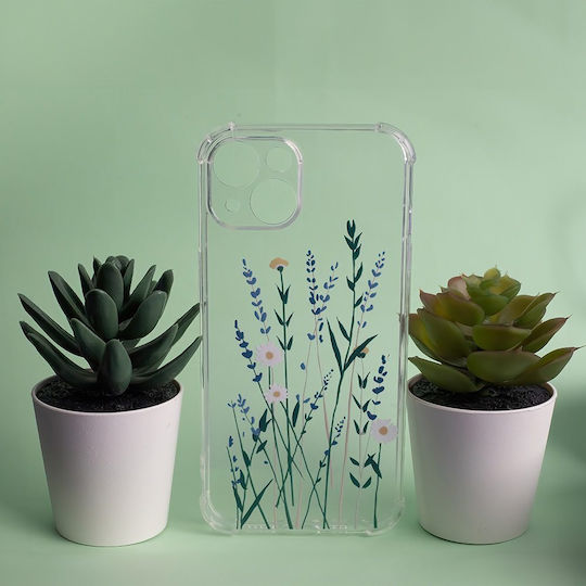 TelForceOne Umschlag Rückseite Silikon Transparent (Xiaomi Redmi 13C 4G Wiese 3)