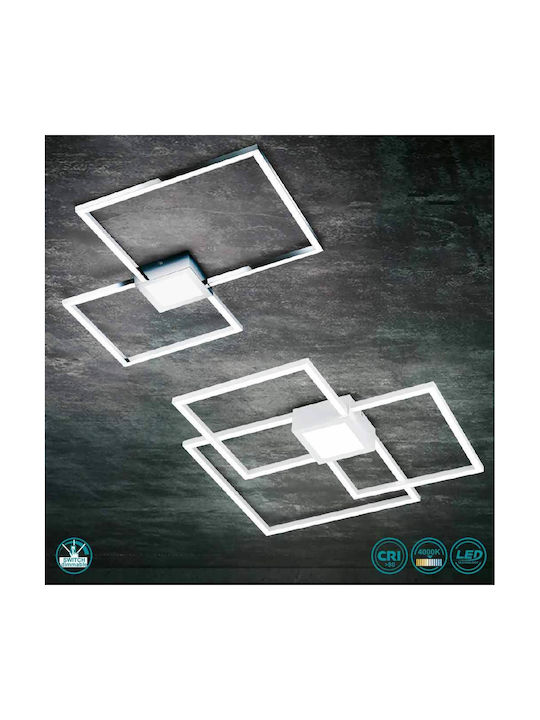 Trio Lighting Hydra Πλαφονιέρα Οροφής 65εκ. Λευκή με Ενσωματωμένο LED