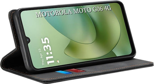 Wallet Piele artificială / Piele Negru (Motorola Moto G06, SKYDDAR INNOVATION)
