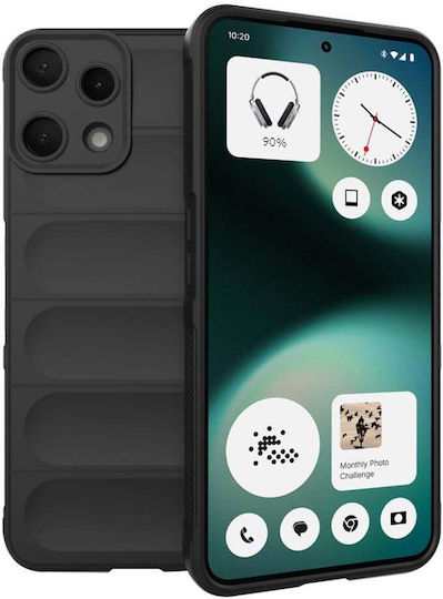 Huse Telefoane Nothing Phone 3a Lite Skyddar Innovation Magic Shield Matte Silicon Set Sticker Negru