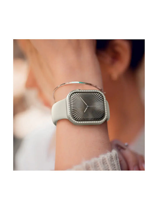 Case Amazingthing Glamour Gleamfit Titanium Apple Watch 46mm