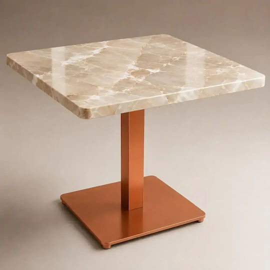 Stand De Masă Metalic Cu Reglaj Culoarea Cuprului 80x80cm