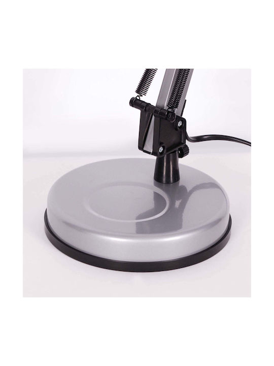 Kaja Office Lamp with Flexible Arm in Silver Color