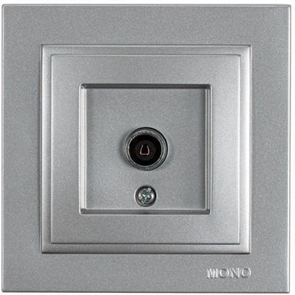 Eurolamp TV-Buchse Terminal in Silber Farbe 152-10444
