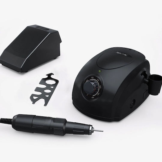 Semilac Nagelfräser Strom 65W Schwarz mit Pedal mit 35000 Umdrehungen pro Minute