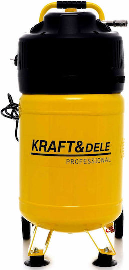 Kraft & Dele Μονοφασικό Κομπρεσέρ Αέρος με Ισχύ 2hp και Αεροφυλάκιο 30lt