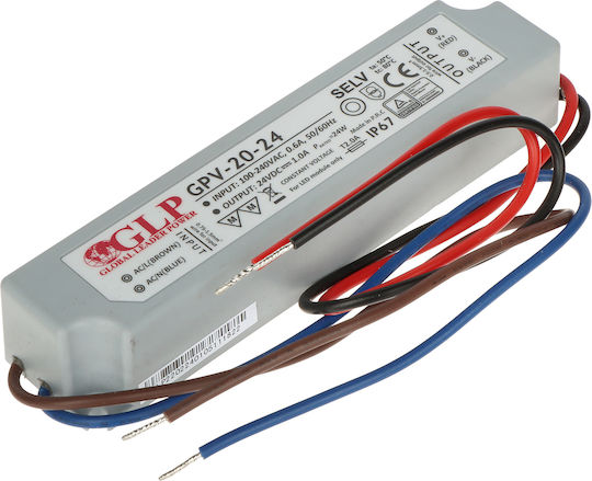 Premium Lux 2 Sursă de alimentare LED Etanș IP67 Putere 24W cu Tensiune de Ieșire 24V