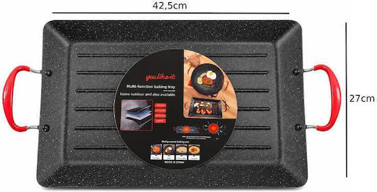 Sidirela Non-Stick Baking Plate with Ribbed Surface 42.5cm x 27cm.cm