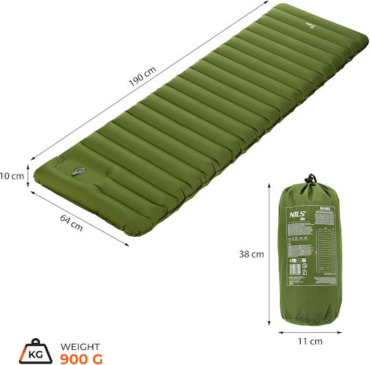 Nils Μονό Υπόστρωμα Camping 37x37cm Πράσινο