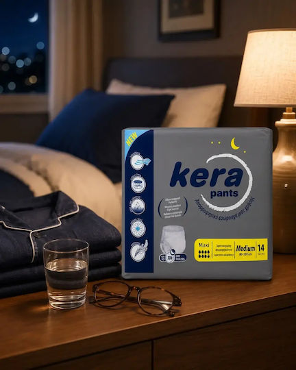 Kera Πάνες Βρακάκι Ακράτειας Medium σε Γκρι Χρώμα 14τμχ