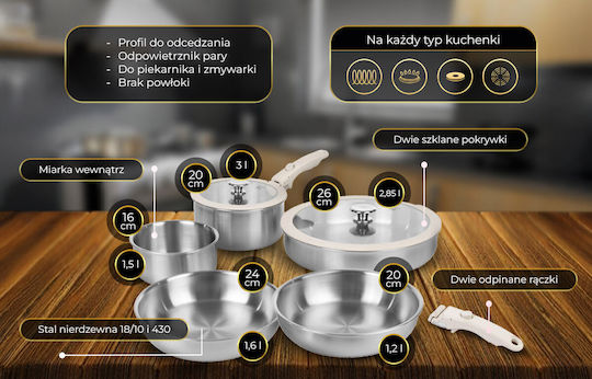 Shiori Set de vase de gătit 9 piese