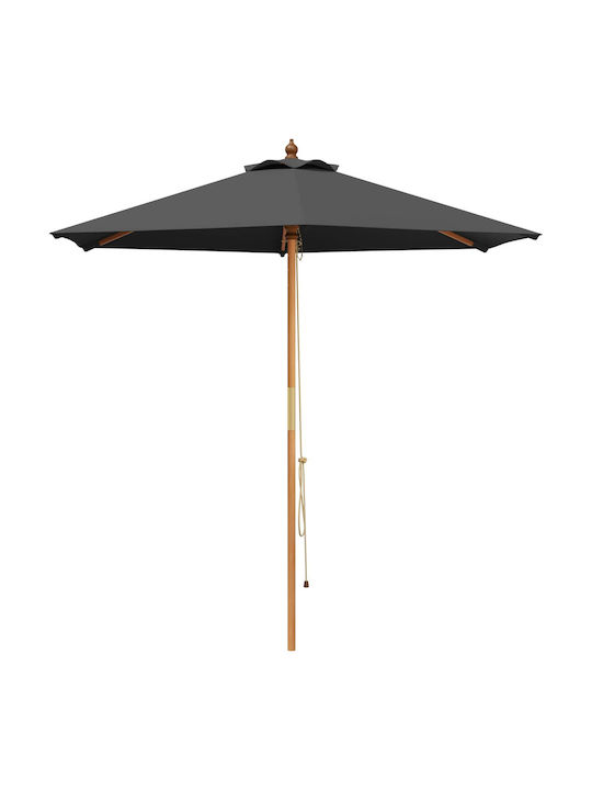 Wooden Grey Parasol 2.37x2.37xH2.37m