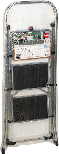 Folding Step Stool K70 Standardline Aluminum 3 Steps Safety Handle