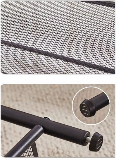Organizatoare Pantofi Metalică Cu 4 Rafturi Neagră L80xA28xÎ75cm