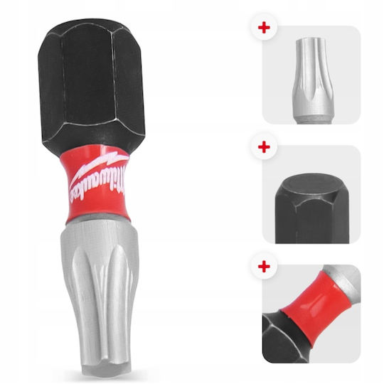 385379 Milwaukee Shockwave Cdtx20 Κρουστικά Μύτες 25mm 25 Τεμάχια