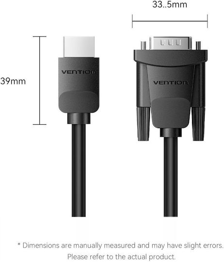 Vention Hdmi-a Male To Vga Male Cable 3.0m Black Abmbi