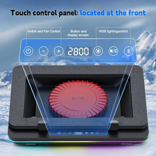 IETS Pad De Răcire Pentru Laptop Până La 19.3" Cu 1 Ventilator Și Iluminare B0CR3WYGQ8