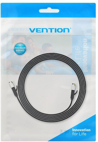 Vention Network Cable Cat7 Flat 1.5m Black Icgbg