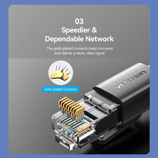 Vention Network Cable Cat6 Utp 40.0m Black Ibrbv