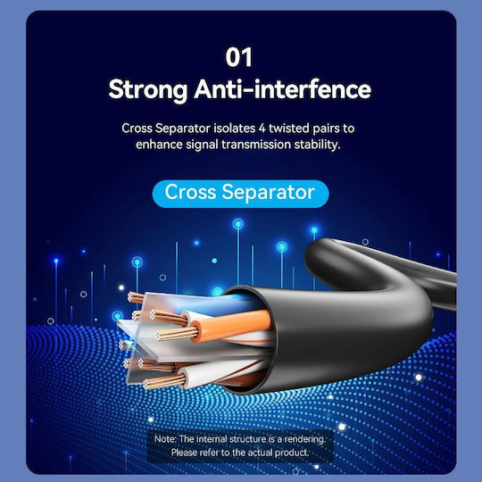 Vention Network Cable Cat6 Utp 1.0m Black Ibrbf