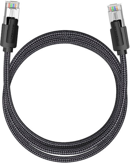 Vention Network Cable Cat8 Sftp Braided 5.0m Black-nickel Ikobj
