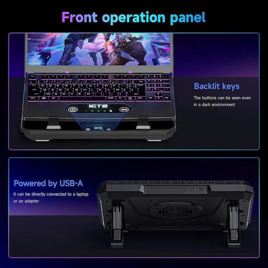 IETS Stand de susținere pentru laptop până la 17" cu 1 ventilator B0FMDRMC4D