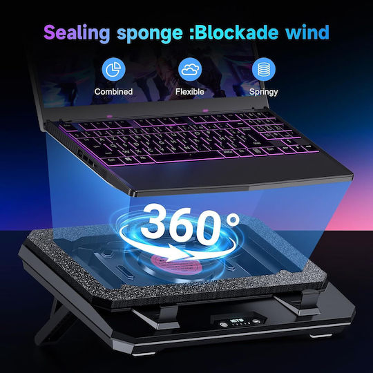 IETS Stand de susținere pentru laptop până la 17" cu 1 ventilator B0FMDRMC4D