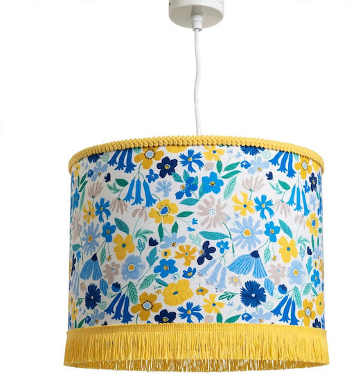Blue Pendant Ceiling Light with E27 Socket 35x25cm